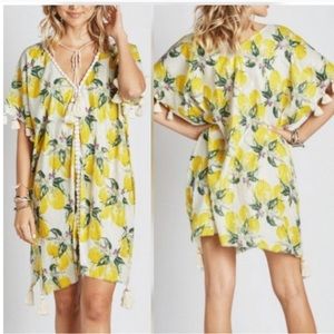 NWT Z&L Lemonade Lemons Italy Boho Swim Coverup